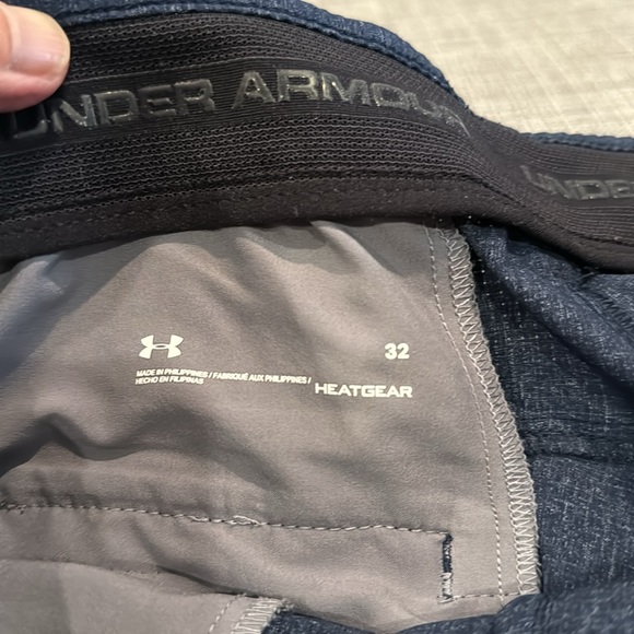 Under Armour, heatgear shorts, 32”, heather blue - Picture 3 of 6